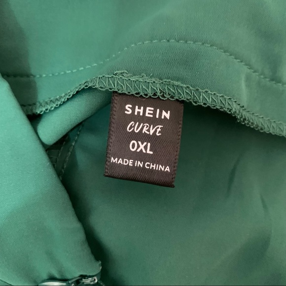 SHEIN Plus High Waist Solid Flare Leg Pants Without Belt in Green Size 0XL - Picture 9 of 14